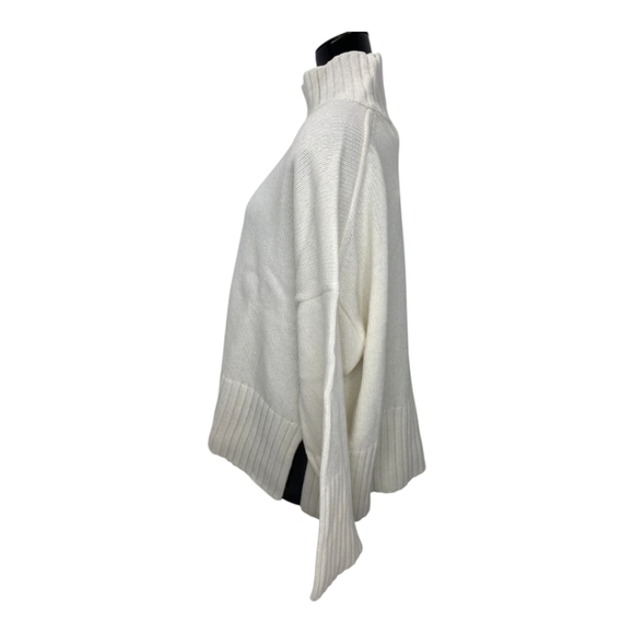 Barbour Womens Sweater Cloud White Size 12 Serena High Neck Jumper Pullover - Picture 3 of 16